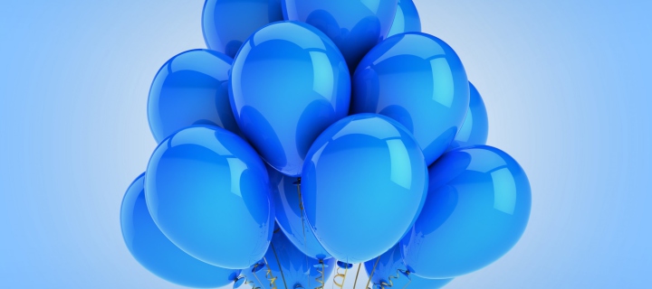 Fondo de pantalla Blue Balloons 720x320