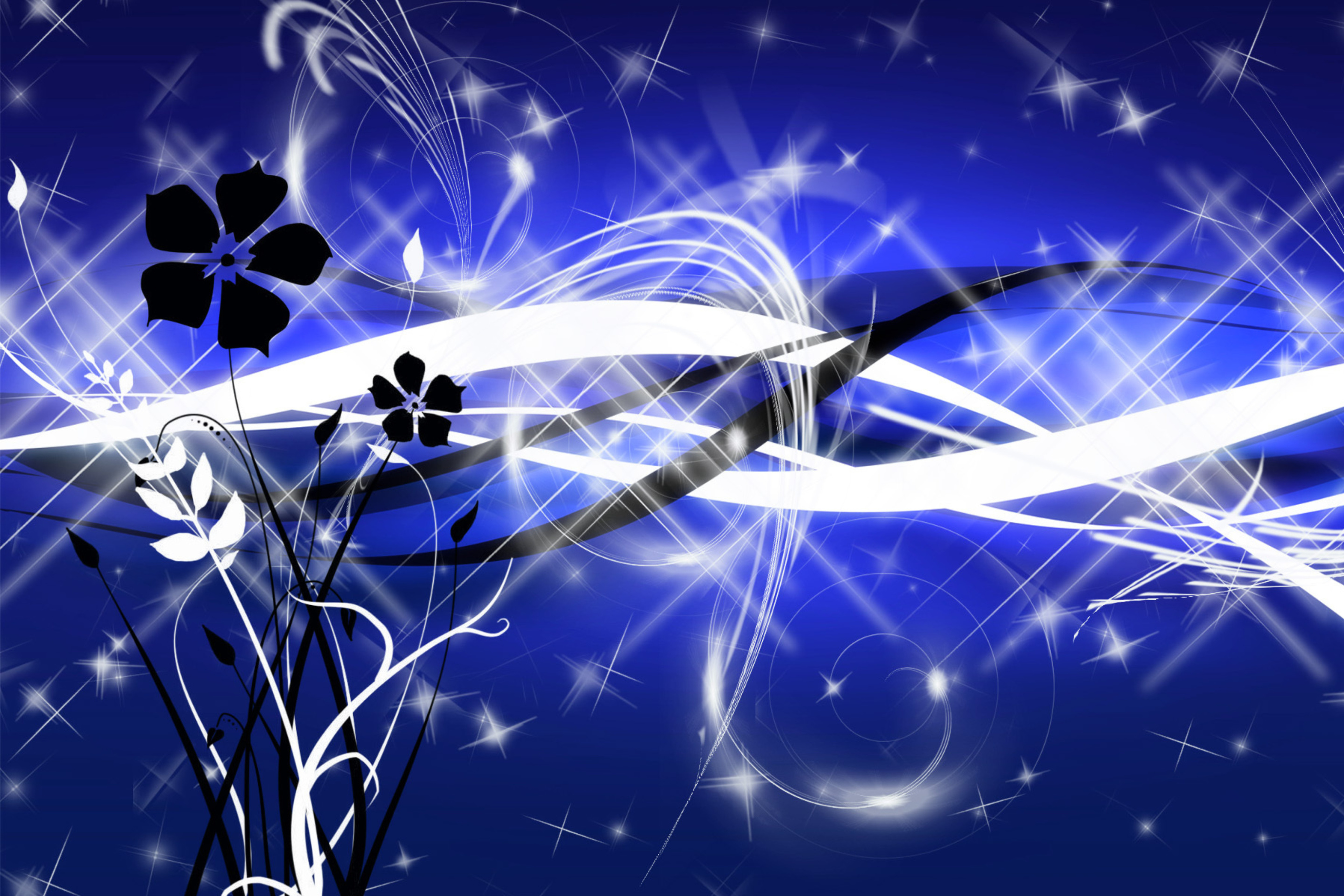 Fondo de pantalla Blue Art Lines for Template 2880x1920