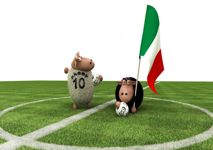 Das Sheep Playing Football Wallpaper