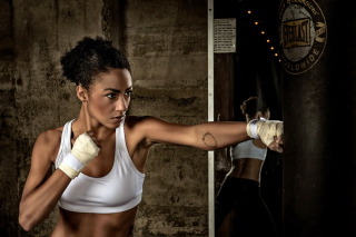 Sporty Girl Boxing - Obrázkek zdarma 