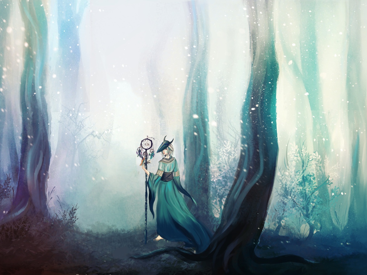 Fondo de pantalla Fairy in Enchanted forest 1280x960