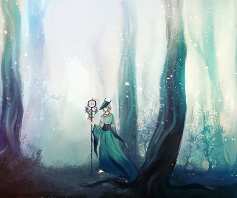 Sfondi Fairy in Enchanted forest 480x400