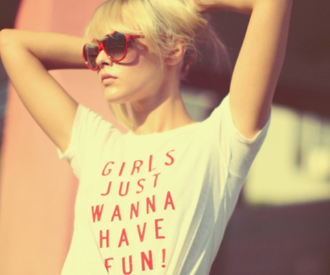 Girls Just Wanna Have Fun T-Shirt wallpaper 480x400