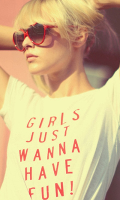 Girls Just Wanna Have Fun T-Shirt wallpaper 480x800