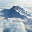 Sfondi Mountain In Clouds 128x128