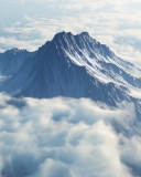 Mountain In Clouds wallpaper 128x160