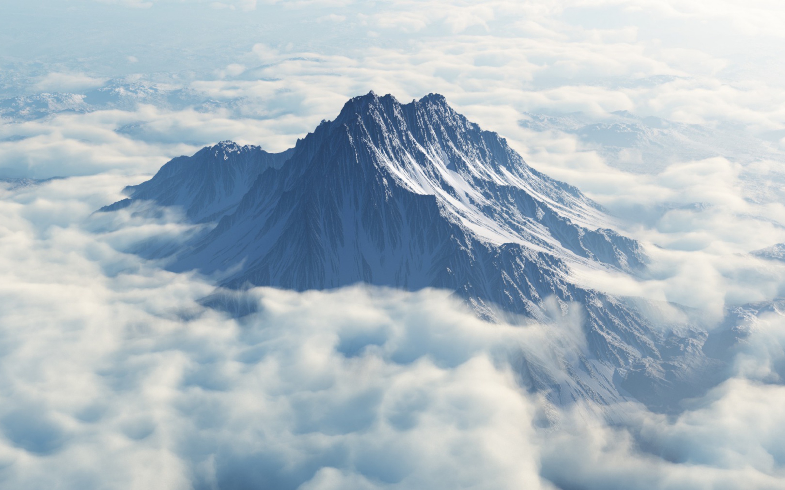 Mountain In Clouds wallpaper 2560x1600