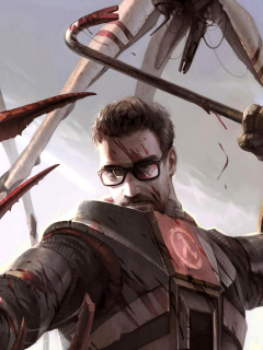 Gordon Freeman in Half Life Game screenshot #1 240x320