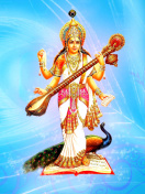 Sfondi Saraswati Hindu Goddess 132x176