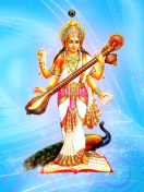 Saraswati Hindu Goddess wallpaper 132x176