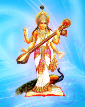 Saraswati Hindu Goddess wallpaper 176x220