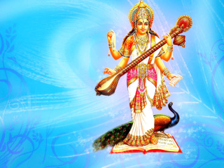 Saraswati Hindu Goddess wallpaper 320x240