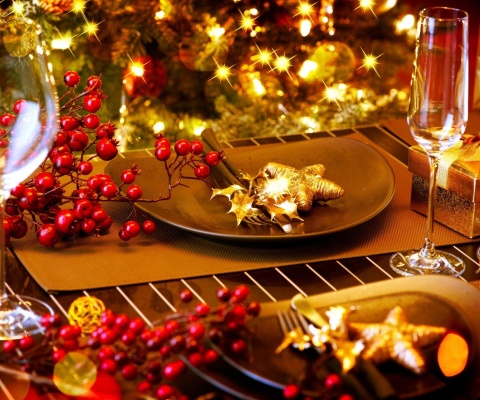 Christmas Table Decorations wallpaper 480x400