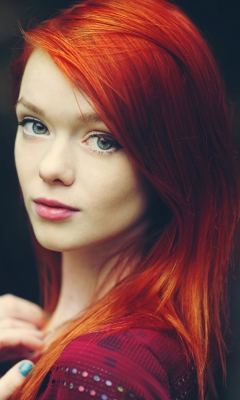 Redhead Girl wallpaper 240x400