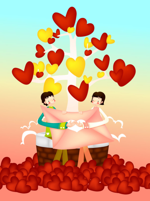 Das Saint Valentine's Day Wallpaper 480x640
