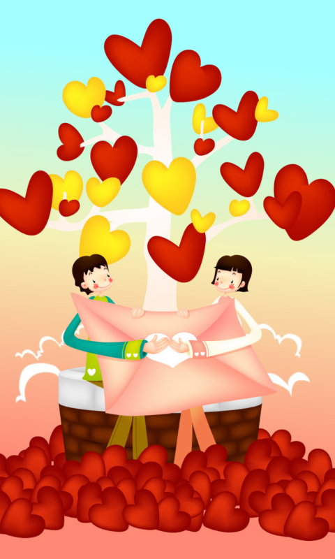 Das Saint Valentine's Day Wallpaper 480x800