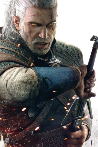 The Witcher 3 Wild Hunt Game wallpaper 320x480