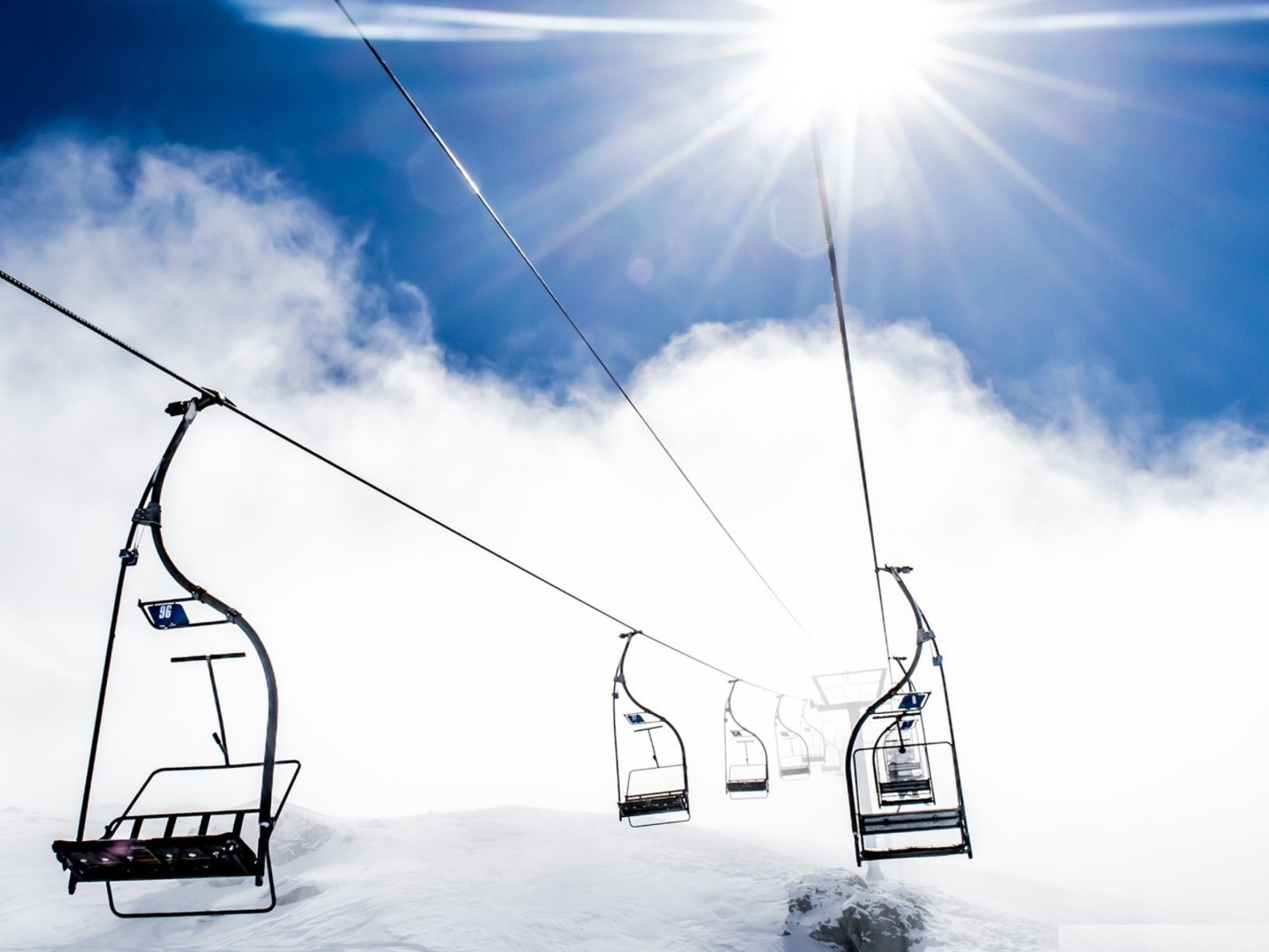 Fondo de pantalla Ski Ropeway 1600x1200