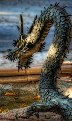 Chained Dragon wallpaper 240x400