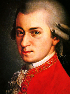 Обои Wolfgang Amadeus Mozart 240x320