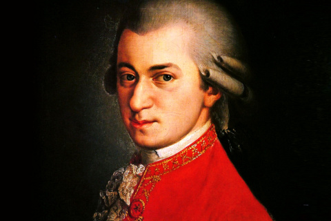 Обои Wolfgang Amadeus Mozart 480x320
