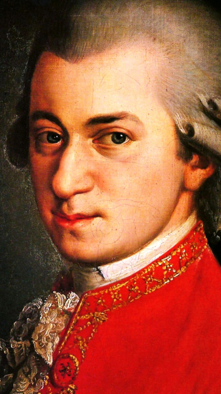 Wolfgang Amadeus Mozart wallpaper 750x1334