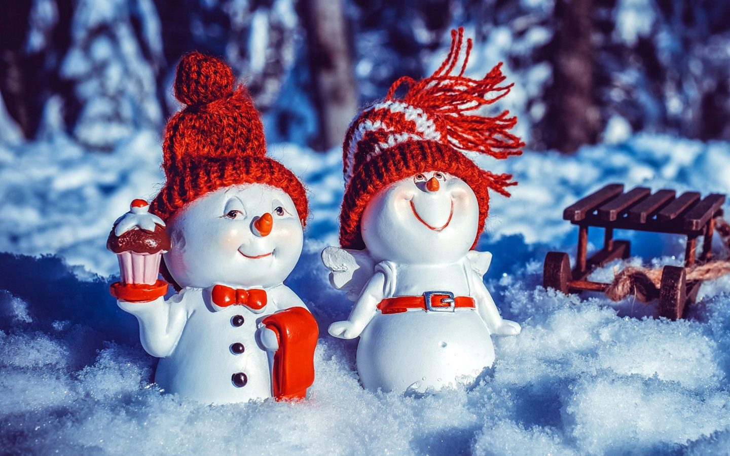 Das Snowman HD Wallpaper 1440x900