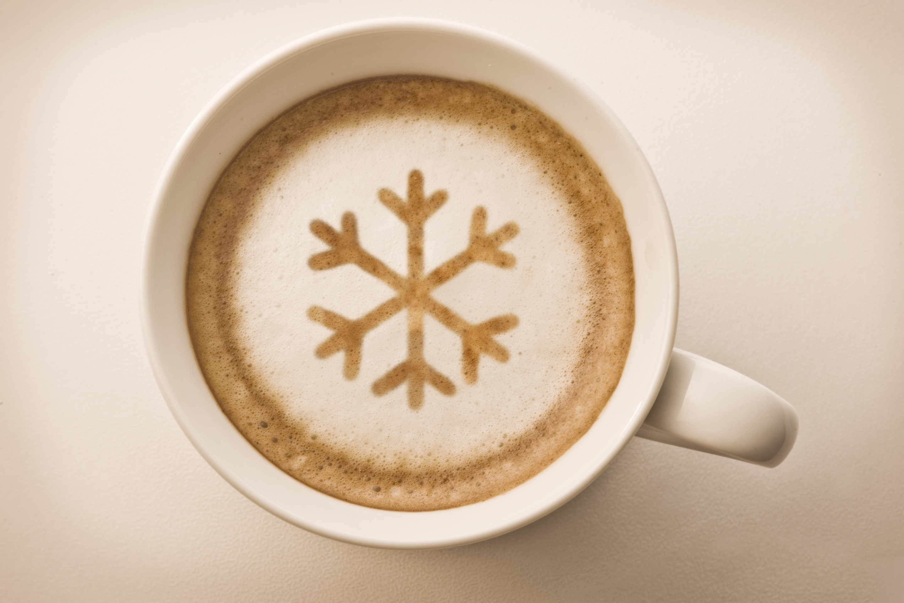 Das Snowflake Capuccino Wallpaper 2880x1920