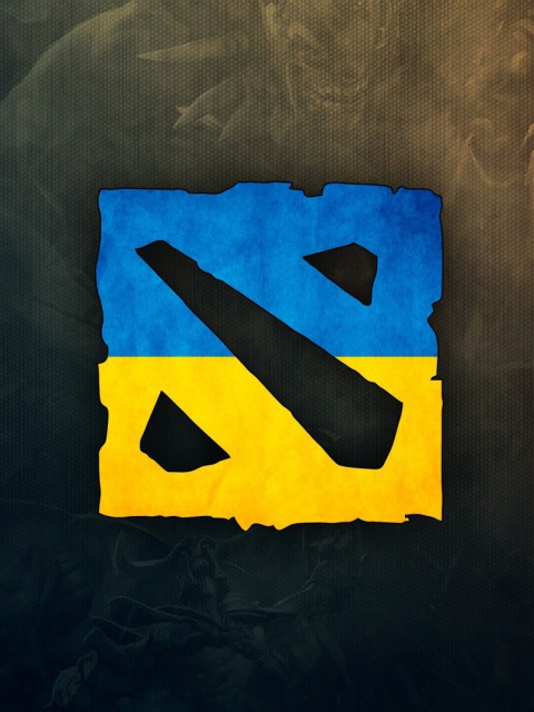 Sfondi Dota 2 Ukrainian Flag 480x640