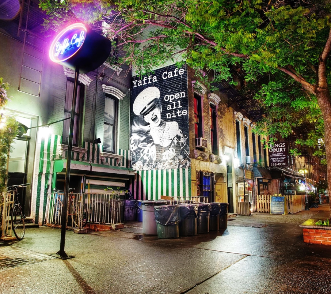 Das Cafe In Town Wallpaper 1080x960
