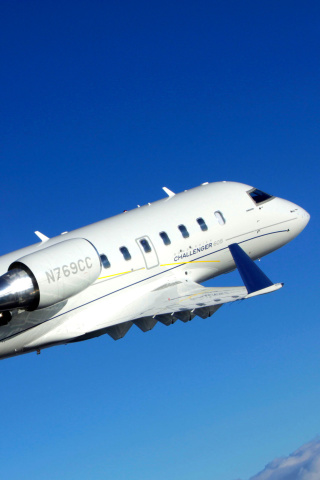 Sfondi Bombardier Challenger 605, Aviation 320x480