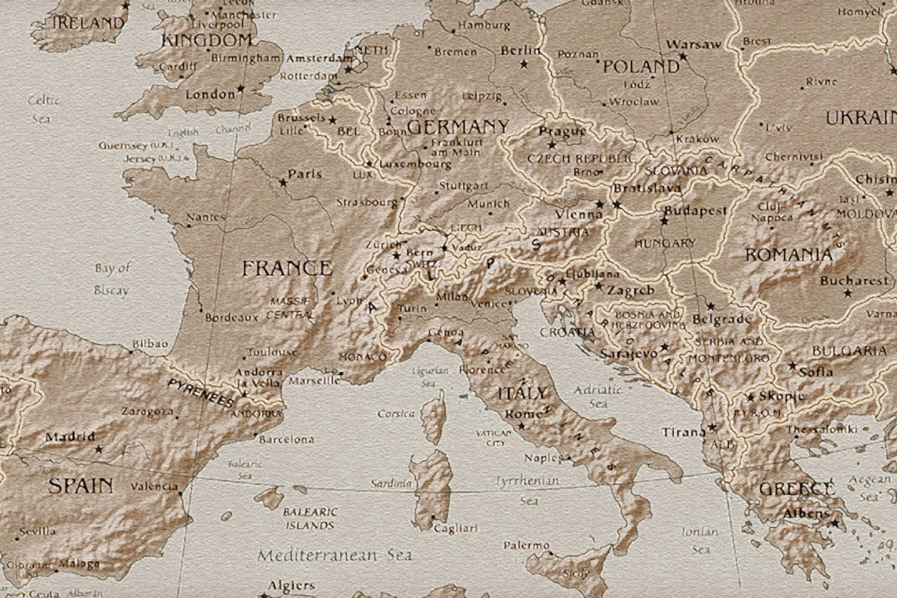 Fondo de pantalla Map Of Europe 2880x1920
