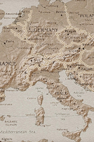 Fondo de pantalla Map Of Europe 320x480