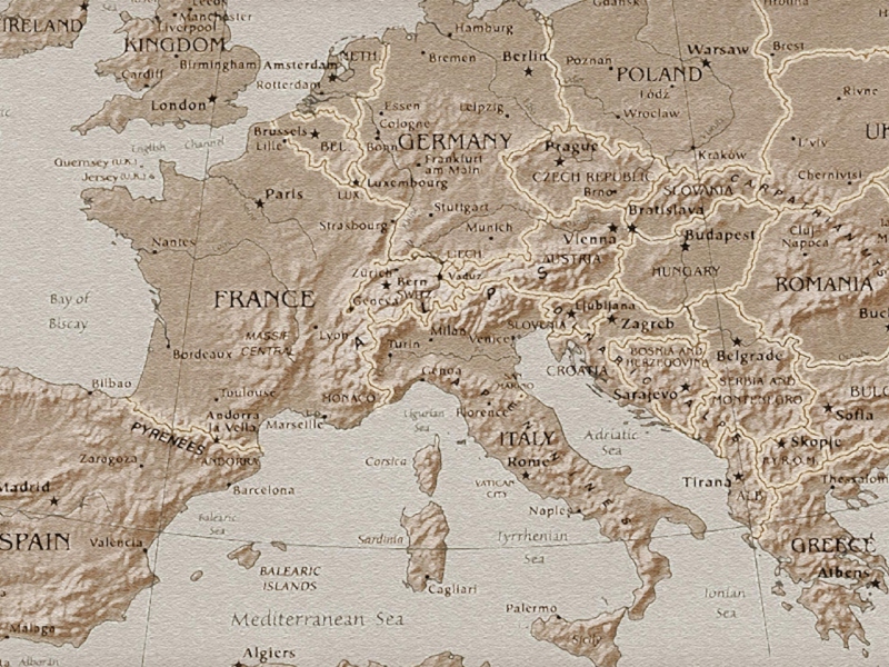 Обои Map Of Europe 800x600