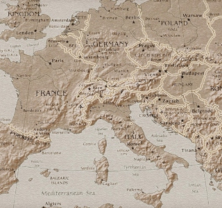 Map Of Europe papel de parede para celular para iPad mini