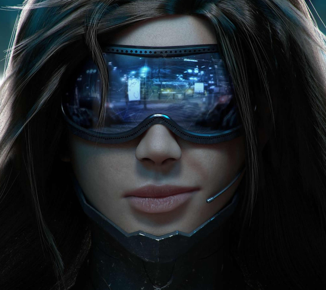 Das Cyberpunk Girl Wallpaper 1080x960