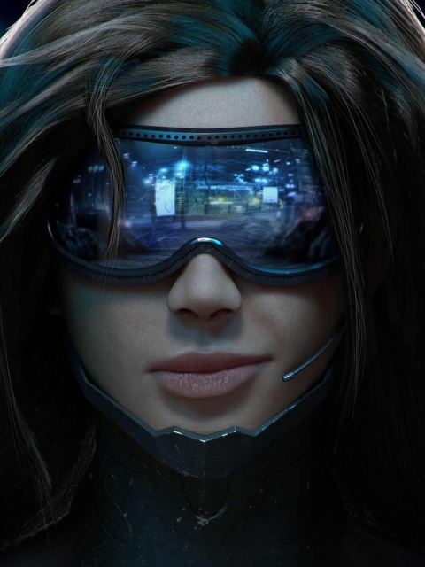 Cyberpunk Girl screenshot #1 480x640
