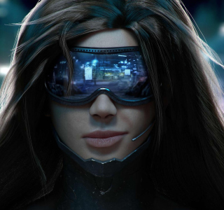 Kostenloses Cyberpunk Girl Wallpaper für iPad Air