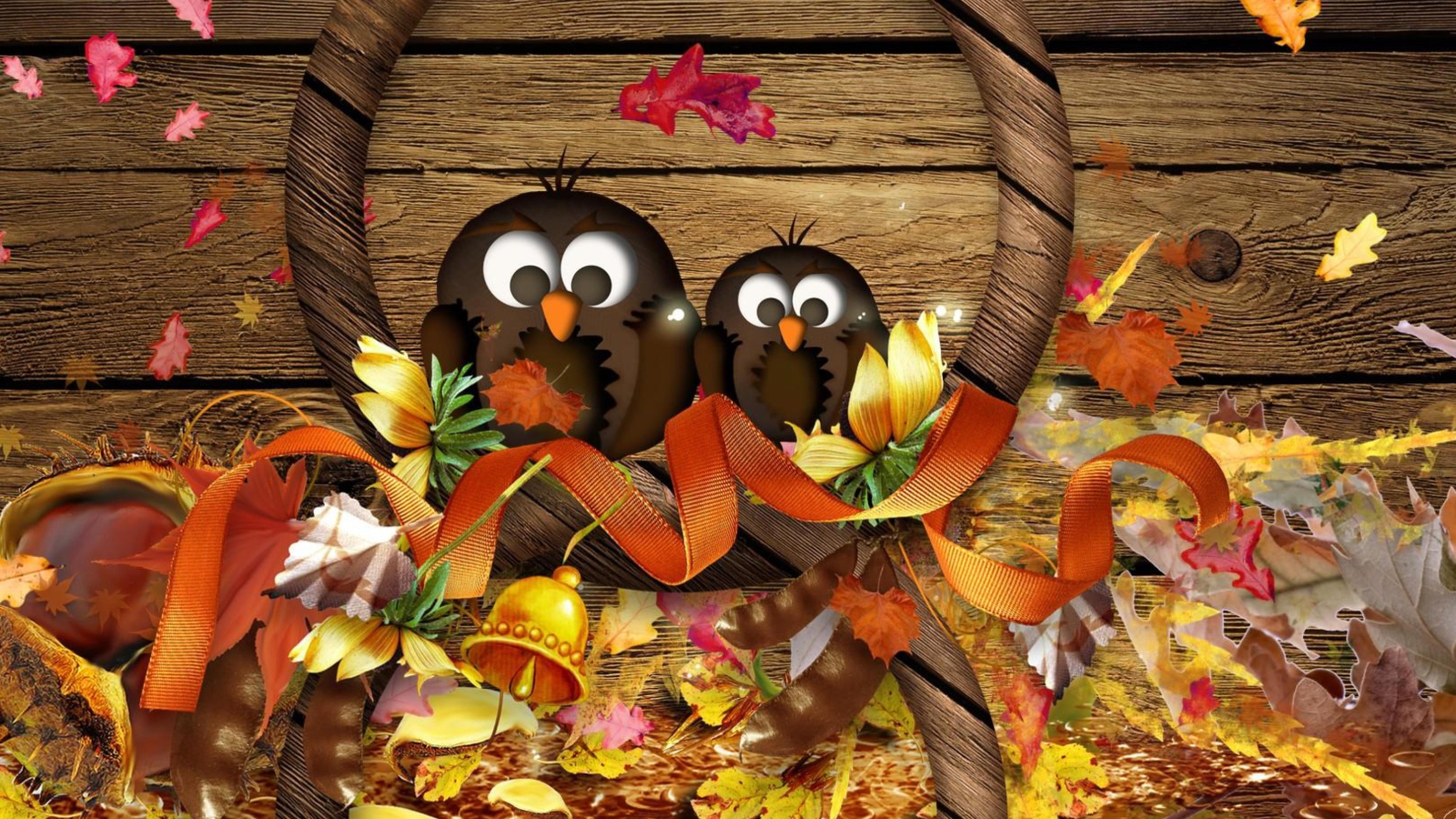 Birds Of Fall wallpaper 1600x900
