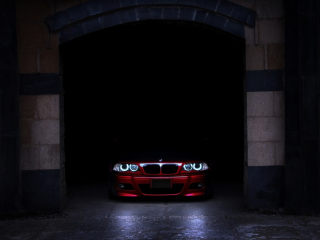 Red Bmw wallpaper 320x240