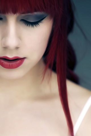 Brunette With Artistic Makeup screenshot #1 320x480