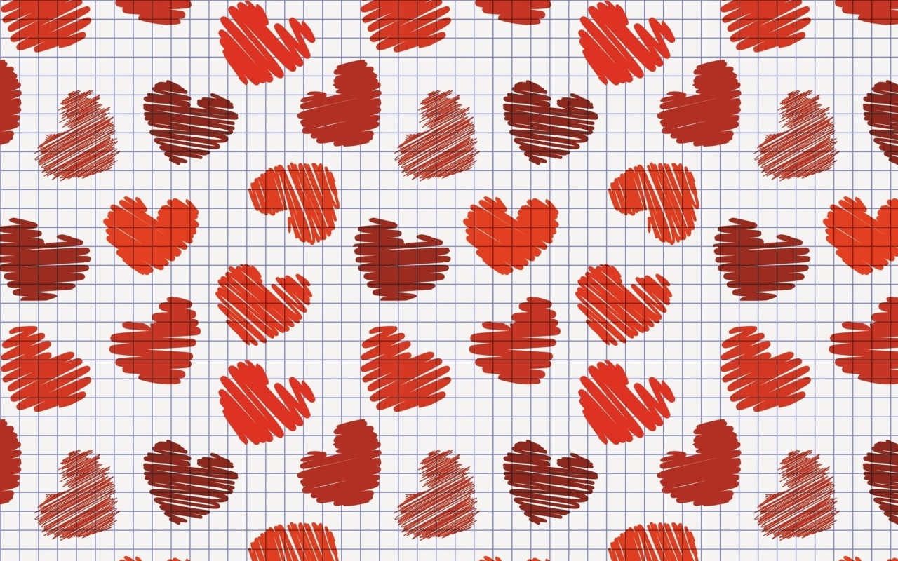 Fondo de pantalla Drawn Hearts Texture 1280x800