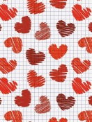 Fondo de pantalla Drawn Hearts Texture 132x176