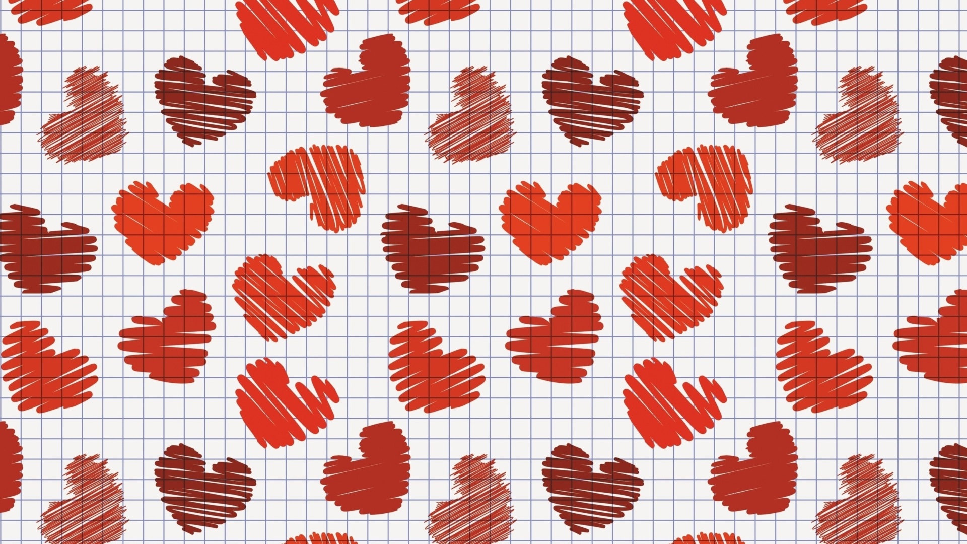 Fondo de pantalla Drawn Hearts Texture 1920x1080