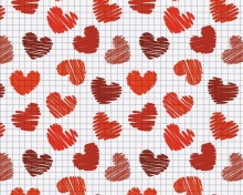 Drawn Hearts Texture wallpaper 220x176