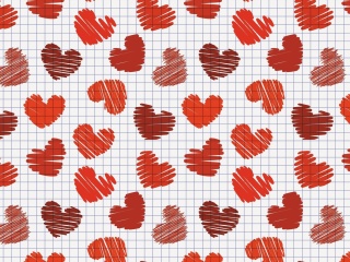 Drawn Hearts Texture wallpaper 320x240