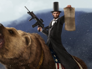Fondo de pantalla Abraham Lincoln 320x240