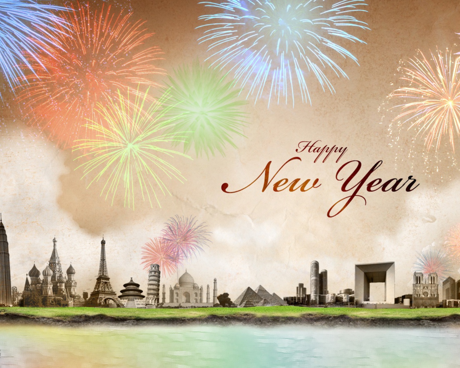Das Happy New Year Wallpaper 1600x1280