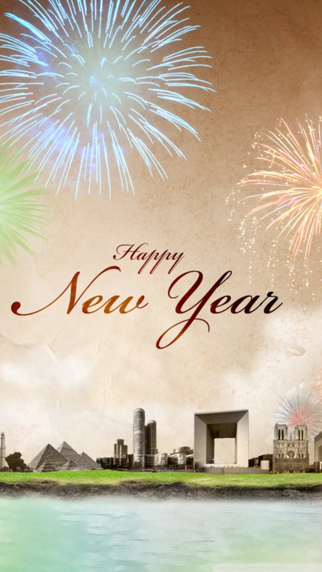 Das Happy New Year Wallpaper 640x1136