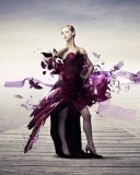 Обои Creative Purple Dress 128x160